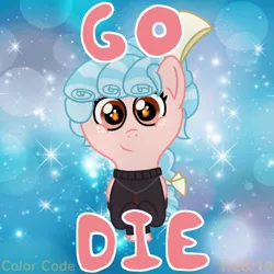 Size: 1536x1536 | Tagged: safe, artist:colorcodetheartist, derpibooru import, cozy glow, demon, demon pony, original species, pegasus, pony, clothes, cozybetes, crossover, curly hair, cute, damien thorn, female, filly, fire, flame eyes, foal, jewelry, necklace, pure concentrated unfiltered evil of the utmost potency, pure unfiltered evil, ribbon, south park, subversive kawaii, unsettling adorableness, wingding eyes