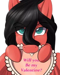 Size: 1200x1500 | Tagged: safe, artist:swiftriff, derpibooru import, oc, oc:swiftriff, unofficial characters only, pegasus, pony, card, heart, hearts and hooves day, holiday, looking at you, male, red and black oc, solo, stallion, valentine's day