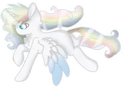 Size: 358x250 | Tagged: safe, artist:crystalraimbow, derpibooru import, oc, oc:white rainbow, unofficial characters only, alicorn, pony, female, mare, simple background, solo, transparent background, two toned wings, wings