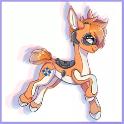 Size: 512x512 | Tagged: safe, artist:velirenrey, derpibooru import, oc, oc:kiva, unofficial characters only, pony, robot, robot pony, female, mare, smiling, solo