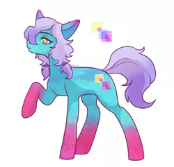 Size: 1031x994 | Tagged: source needed, safe, artist:clawcraps, derpibooru import, oc, oc:aesthetic, unofficial characters only, earth pony, pony, ambiguous gender, colored hooves, colored lineart, commission, eyebrows, eyelashes, lidded eyes, raised hoof, reference, signature, simple background, solo, white background, ych result