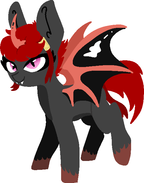 Size: 469x598 | Tagged: safe, artist:nootaz, derpibooru import, oc, alicorn, bat pony, bat pony alicorn, pony, alicorn oc, bat wings, edgy, horn, wings