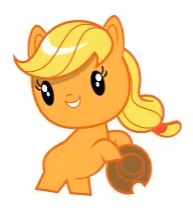 Size: 193x216 | Tagged: safe, derpibooru import, official, applejack, pony, cutie mark crew, hat, no tail, official art, stock art, toy