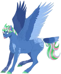 Size: 947x1157 | Tagged: safe, artist:bijutsuyoukai, derpibooru import, oc, pegasus, pony, female, mare, offspring, parent:blossomforth, parent:north star, simple background, solo, tongue out, transparent background