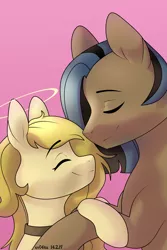 Size: 4000x6000 | Tagged: safe, artist:ev04kaa, derpibooru import, oc, unofficial characters only, pony, bust, eyes closed, facing each other, happy, holiday, looking at each other, portrait, profile, rcf community, sidemouth, smiling, valentine's day