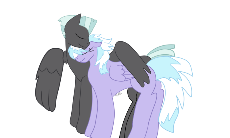 Size: 1280x768 | Tagged: safe, artist:fireboltpug, derpibooru import, cloudchaser, thunderlane, pony, female, male, shipping, straight, thunderchaser