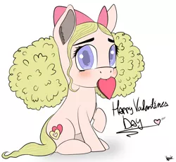 Size: 4000x3656 | Tagged: artist needed, source needed, safe, derpibooru import, oc, unofficial characters only, pony, blushing, bow, female, filly, hair bow, heart, heart eyes, holiday, looking at you, solo, valentine, valentine's day, wingding eyes