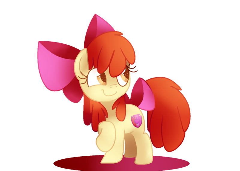 Size: 1400x1000 | Tagged: safe, artist:andromedasparkz, derpibooru import, apple bloom, earth pony, pony, adorabloom, cute, looking back, one hoof raised, simple background, solo, transparent background