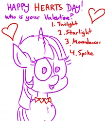 Size: 1280x1482 | Tagged: safe, artist:adorkabletwilightandfriends, derpibooru import, twilight sparkle, pony, adorkable, adorkable twilight, cute, dork, heart, heart eyes, hearts and hooves day, holiday, humor, question, valentine's day, wingding eyes