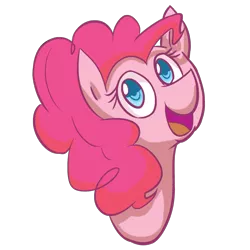 Size: 1280x1280 | Tagged: safe, artist:gintoki23, derpibooru import, pinkie pie, pony, bust, cute, diapinkes, open mouth, portrait, simple background, solo, transparent background