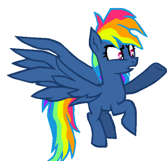 Size: 564x543 | Tagged: safe, artist:nightshadowmlp, derpibooru import, rainbow dash, demon, demon pony, original species, pony, secrets and pies, adorapiehater, angry, cute, evil pie hater dash, flying, madorable, raised hoof, show accurate, simple background, spread wings, transparent background, wings