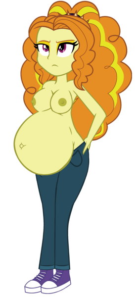 Size: 1701x3611 | Tagged: questionable, artist:myfavoritepreggopics, artist:pacificside18, derpibooru import, edit, vector edit, adagio dazzle, equestria girls, rainbow rocks, adagio preggo, bedroom eyes, belly, belly button, big belly, breasts, clothes, converse, female, nipples, nude edit, nudity, pants, partial nudity, pregnant, pregnant equestria girls, shoes, simple background, sneakers, solo, solo female, topless, transparent background, vector