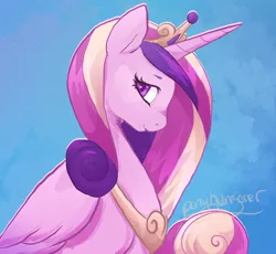 Size: 882x810 | Tagged: safe, artist:ponyhangover, derpibooru import, princess cadance, alicorn, pony, colored pupils, crown, cute, cutedance, female, heart eyes, jewelry, mare, profile, regalia, solo, wingding eyes