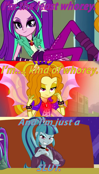 Size: 3832x6684 | Tagged: questionable, artist:alphamonouryuuken, artist:ponut_joe, derpibooru import, edit, edited screencap, screencap, adagio dazzle, aria blaze, sonata dusk, equestria girls, rainbow rocks, alvin and the chipmunks, bedroom eyes, breasts, caption, clothes, draw me like one of your french girls, female, female focus, females only, fin wings, flashing, gem, grin, hoodie, image macro, jacket, jewelry, looking at you, meme, nipples, nostalgia critic, nudity, pendant, ponied up, siren gem, smiling, solo focus, text, the dazzlings, unzipping, vulgar, wings