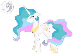 Size: 1989x1469 | Tagged: safe, artist:mylittlepon3lov3, derpibooru import, princess celestia, pony, crying, female, mare, mare in the moon, moon, scar, simple background, solo, transparent background