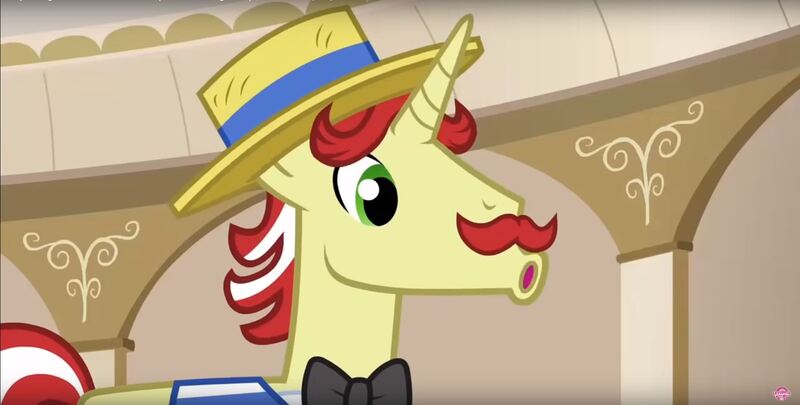 Size: 1917x971 | Tagged: safe, derpibooru import, screencap, flam, pony, viva las pegasus, cute, flamabetes, screenshots, solo, whistling