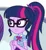 Size: 990x1079 | Tagged: safe, derpibooru import, screencap, sci-twi, twilight sparkle, equestria girls, equestria girls series, text support, text support: rarity, bow, clothes, cropped, geode of telekinesis, glasses, image, jewelry, magical geodes, pendant, png, polo shirt, skirt