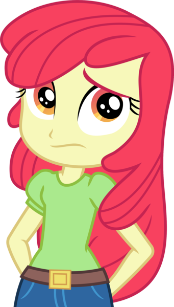 Size: 1641x2888 | Tagged: safe, artist:sketchmcreations, derpibooru import, edit, editor:slayerbvc, vector edit, apple bloom, equestria girls, equestria girls series, happily ever after party, accessory-less edit, arm behind back, cropped, cyoa, female, frown, happily ever after party: rainbow dash, missing accessory, simple background, transparent background, vector, worried