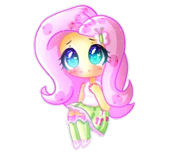Size: 2222x2000 | Tagged: safe, artist:smollawliet, derpibooru import, fluttershy, human, equestria girls, blushing, chibi, cute, female, heart eyes, shyabetes, simple background, solo, transparent background, wingding eyes