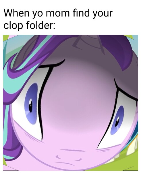 Size: 1080x1319 | Tagged: suggestive, artist:agrol, derpibooru import, edit, edited edit, editor:apex soundwave, starlight glimmer, sunburst, pony, caption, concerned, female, fisheye lens, found your porn, glarelight glimmer, image macro, implied masturbation, implied porn, male, shipping, starburst, straight, text, time for two, whoops