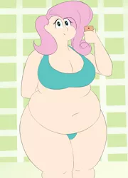 Size: 1800x2500 | Tagged: suggestive, artist:lupin quill, derpibooru import, fluttershy, bat pony, human, equestria girls, bbw, belly, belly button, big belly, big breasts, bra, breasts, busty fluttershy, chubby, chubbyshy, cleavage, clothes, fat, fattershy, female, flutterbat, fupa, human coloration, image, mobile phone, panties, phone, png, race swap, selfie, smartphone, solo, solo female, underwear, weight gain, weight gain sequence, wide hips