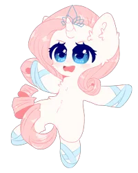 Size: 2000x2500 | Tagged: safe, artist:etoz, derpibooru import, oc, oc:crystal dancer, unofficial characters only, unicorn, bipedal, blue eyes, blushing, chibi, clothes, crown, cute, female, jewelry, mare, open mouth, regalia, request, requested art, shoes, simple background, solo, transparent background