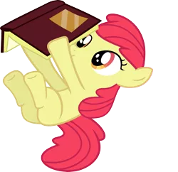 Size: 3553x3441 | Tagged: safe, artist:porygon2z, derpibooru import, edit, vector edit, apple bloom, earth pony, pony, somepony to watch over me, accessory-less edit, adorabloom, book, cute, female, filly, missing accessory, on back, reading, silly, silly pony, simple background, solo, transparent background, vector