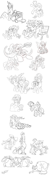 Size: 1403x4807 | Tagged: questionable, artist:ponythroat, derpibooru import, applejack, derpy hooves, diamond tiara, gilda, greta, lyra heartstrings, moondancer, ms. harshwhinny, pinkie pie, princess celestia, rainbow dash, silver spoon, starlight glimmer, twilight sparkle, vinyl scratch, alicorn, changeling, gryphon, pegasus, pony, unicorn, accidental cunnilingus, accidental sex, accidental stimulation, armpits, blushing, butt touch, cannibalism, comic, cunnilingus, derpypred, dialogue, endosoma, female, fetish, filly, flutterpred, gildapred, help me, implied cunnilingus, implied oral, implied sex, internal, licking, mare, ms. predwhinny, oral, partial color, pinkie pred, pinkie prey, predajack, preydash, preylight, princess vorestia, same size vore, sex, soft vore, tongue out, transparent flesh, vore, willing vore, x-ray