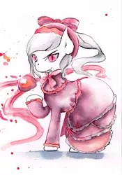 Size: 2409x3437 | Tagged: safe, artist:mashiromiku, derpibooru import, oc, oc:shalltear bloodfallen, unofficial characters only, pony, overlord, traditional art, watercolor painting