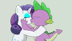 Size: 7055x4055 | Tagged: safe, artist:emerwarriordeer, derpibooru import, rarity, spike, absurd resolution, female, kissing, male, shipping, sparity, straight