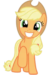 Size: 900x1260 | Tagged: safe, artist:anxet, derpibooru import, applejack, pony, cute, hat, jackabetes, looking at you, simple background, smiling, solo, transparent background, vector