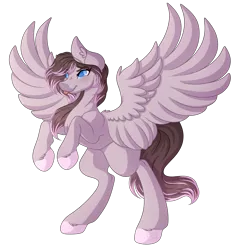 Size: 3954x4110 | Tagged: safe, artist:amazing-artsong, derpibooru import, oc, oc:carnation sunset, unofficial characters only, pegasus, pony, colored hooves, female, mare, rearing, simple background, smiling, solo, transparent background