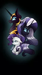 Size: 1080x1920 | Tagged: armor, artist:misscandyt, crying, dark, derpibooru import, female, idw, mare, nightmare rarity, rarity, safe