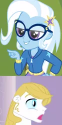 Size: 871x1759 | Tagged: safe, derpibooru import, editor:jdueler11, prince blueblood, trixie, best trends forever, equestria girls, equestria girls series, bluetrix, choose twilight sparkle, equestria girls-ified, female, male, shipping, straight, the great and nerdy trixie