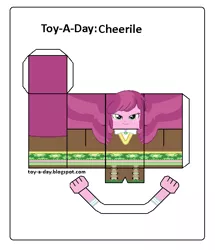 Size: 600x699 | Tagged: safe, artist:grapefruitface1, derpibooru import, cheerilee, equestria girls, arts and crafts, craft, misspelling, papercraft, printable, toy a day, updated