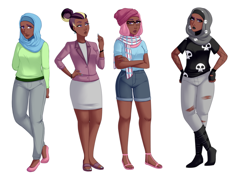 Size: 2600x1883 | Tagged: alternate hairstyle, alternate version, artist:emberfan11, beanie, boots, bracelet, choker, clothes, dark skin, derpibooru import, ear piercing, earring, eyeshadow, feet, female, fingerless gloves, fishnet clothing, flats, glasses, gloves, goth, hair bun, hat, hijab, hipster, human, humanized, humanized oc, icey-verse, islam, jeans, jewelry, lip piercing, lipstick, magical lesbian spawn, makeup, multeity, nail polish, next generation, nose piercing, oc, oc:shy meadows, offspring, pants, parent:fluttershy, parents:flutterhugger, parent:tree hugger, piercing, raised eyebrow, ring, safe, sandals, scarf, shirt, shoes, shorts, simple background, skirt, skull, snooty, sweater, torn clothes, transparent background, t-shirt, unofficial characters only, wall of tags, wristband
