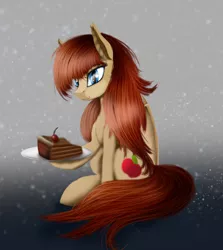 Size: 4968x5567 | Tagged: safe, artist:pony-stark, derpibooru import, oc, oc:lunette, unofficial characters only, bat pony, absurd resolution, bat pony oc, bat wings, birthday, cake, food, solo, wings