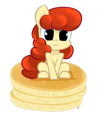 Size: 1616x1966 | Tagged: safe, artist:ruiont, derpibooru import, oc, oc:batlatoya, unofficial characters only, pegasus, pony, female, food, hooves, mare, pancakes, simple background, sitting, solo, transparent background