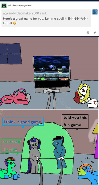 Size: 965x1803 | Tagged: safe, artist:ask-luciavampire, derpibooru import, oc, bat pony, earth pony, pegasus, pony, unicorn, tumblr:ask-the-pony-gamers, 1000 hours in ms paint, ask, game, night, tumblr