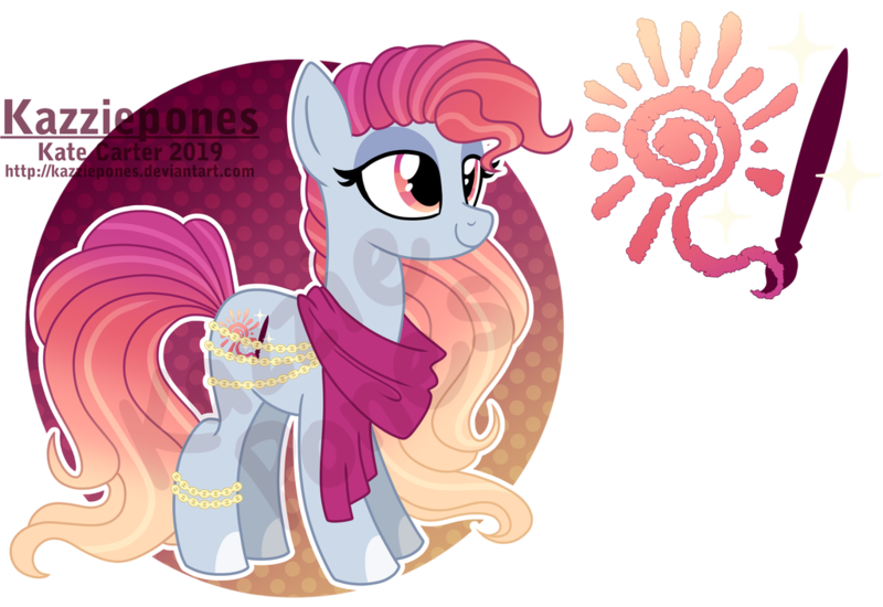 Size: 1024x704 | Tagged: safe, artist:kazziepones, derpibooru import, oc, oc:painted sun, earth pony, pony, clothes, female, mare, scarf, solo