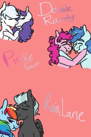 Size: 320x480 | Tagged: safe, artist:solarist97, derpibooru import, double diamond, party favor, pinkie pie, rainbow dash, rarity, thunderlane, pony, diamond duo, female, male, partypie, shipping, straight, thunderdash