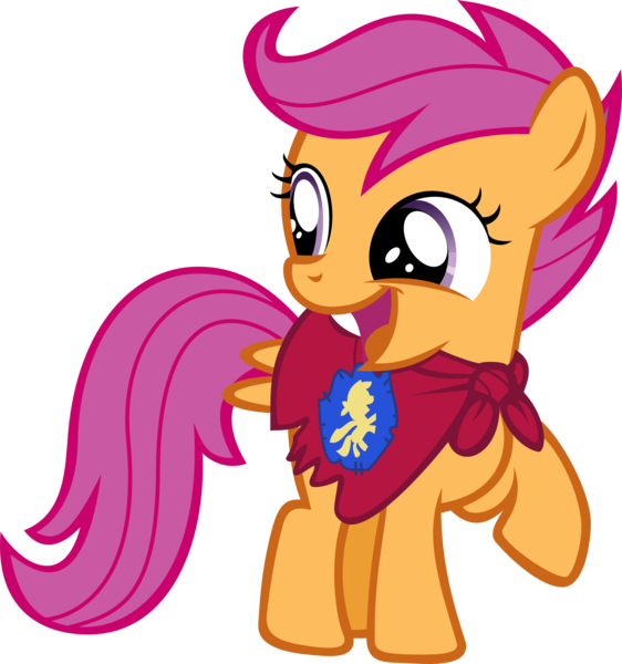 Size: 1872x2000 | Tagged: safe, artist:crisx3, derpibooru import, scootaloo, pegasus, pony, cape, clothes, cmc cape, cute, cutealoo, female, filly, looking back, simple background, solo, transparent background