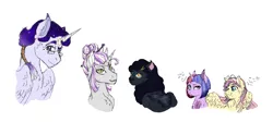 Size: 2670x1200 | Tagged: safe, artist:miyathegoldenflower, derpibooru import, oc, oc:celestial prophecy, oc:hermes, oc:hikari, oc:hikari kaleido star, oc:meteor shower, oc:nightwish, alicorn, pony, adopted offspring, alicorn oc, horn, magical lesbian spawn, offspring, parent:flash sentry, parent:tempest shadow, parent:twilight sparkle, parents:flashlight, parents:tempestlight, parents:tempestsentry, wings