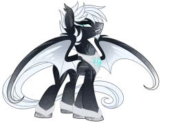 Size: 1600x1143 | Tagged: safe, artist:crystal-tranquility, derpibooru import, oc, unofficial characters only, bat pony, pony, deviantart watermark, facial hair, goatee, male, obtrusive watermark, simple background, solo, stallion, transparent background, watermark