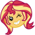 Size: 50x50 | Tagged: safe, artist:artofmagicpoland, artist:famousmari5, derpibooru import, edit, sunset shimmer, equestria girls, equestria girls series, game stream, spoiler:eqg series (season 2), discord emote, edited vector, picture for breezies, solo