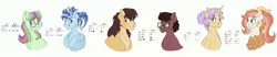 Size: 4095x859 | Tagged: safe, artist:pastel-charms, derpibooru import, oc, oc:champion, oc:harmonic chord, oc:lucky horseshoe, oc:pansy everfree, oc:rock candy, oc:sonata glazed, unofficial characters only, earth pony, hybrid, pegasus, pony, unicorn, adopted offspring, female, glasses, interspecies offspring, male, offspring, parent:applejack, parent:cheese sandwich, parent:discord, parent:donut joe, parent:fluttershy, parent:pinkie pie, parent:rainbow dash, parent:rarity, parent:soarin', parent:troubleshoes clyde, parent:twilight sparkle, parents:cheesepie, parents:discoshy, parents:rarijoe, parents:soarindash, parents:troublejack