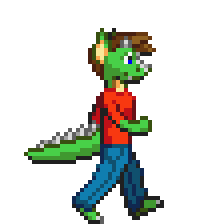 Size: 224x224 | Tagged: animated, anthro, artist:kelvin shadewing, derpibooru import, dragon, gif, oc, oc:teric, pixel art, safe, solo, unofficial characters only