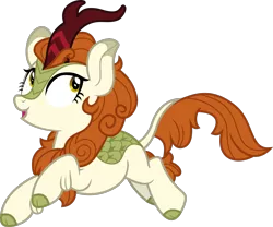 Size: 1296x1080 | Tagged: artist:iknowpony, autumn blaze, derpibooru import, female, jumping, kirin, open mouth, safe, simple background, solo, sounds of silence, .svg available, transparent background, vector