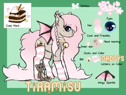 Size: 4000x3000 | Tagged: safe, artist:pastel-pony-princess, derpibooru import, oc, oc:tiramisu, unofficial characters only, pony, bell, bell collar, clothes, collar, heart eyes, reference sheet, socks, solo, striped socks, teddy bear, wingding eyes