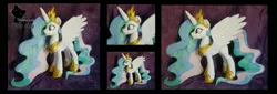 Size: 8374x2852 | Tagged: safe, artist:wolly, derpibooru import, princess celestia, alicorn, pony, absurd resolution, female, irl, jewelry, mare, photo, plushie, regalia, solo